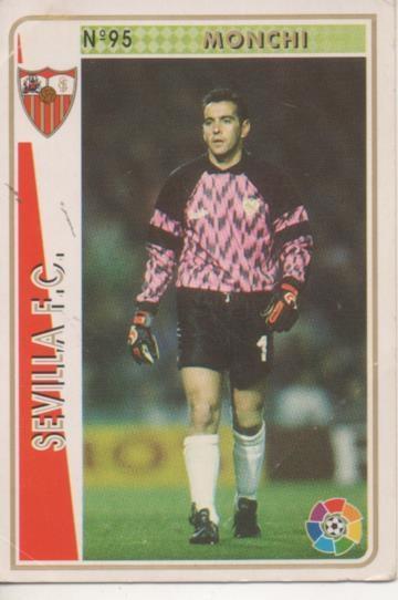 Cromo E003513: Trading Card. Las Fichas de la Liga 94-95. nº 95 Monchi, Sevilla F.C.