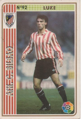 Cromo E003512: Trading Card. Las Fichas de la Liga 94-95. nº 92 Luke, Ath.C.Bilbao