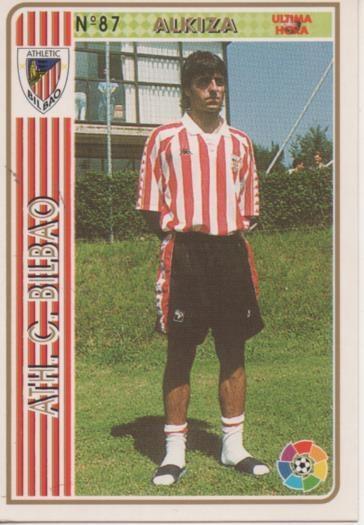 Cromo E003511: Trading Card. Las Fichas de la Liga 94-95. nº 87 Alkiza, Ath.C.Bilbao