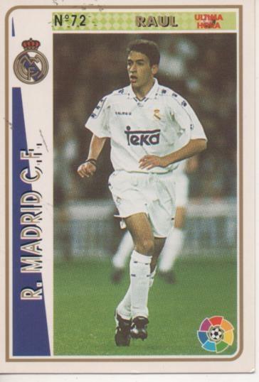 Cromo E003505: Trading Card. Las Fichas de la Liga 94-95. nº 72 Raul, R.Madrid C.F.