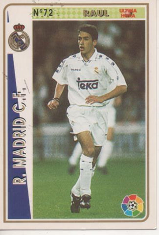 Cromo E003505: Trading Card. Las Fichas de la Liga 94-95. nº 72 Raul, R.Madrid C.F.