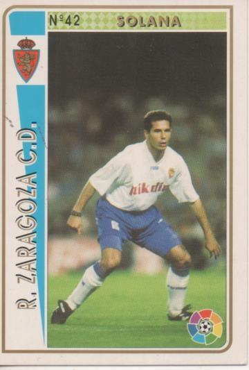 Cromo E003496: Trading Card. Las Fichas de la Liga 94-95. nº 42 Solana, R. Zaragoza