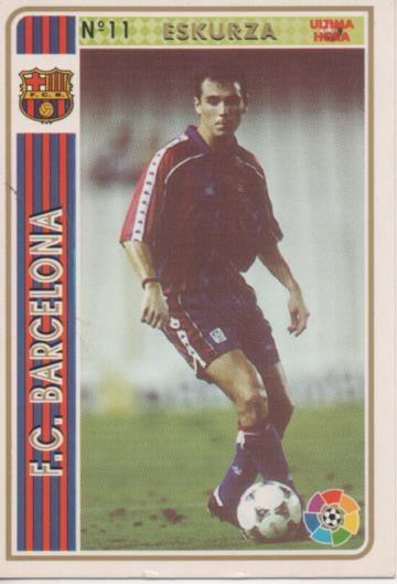 Cromo E003493: Trading Card. Las Fichas de la Liga 94-95. nº 11 Eskurza, F.C. Barcelona