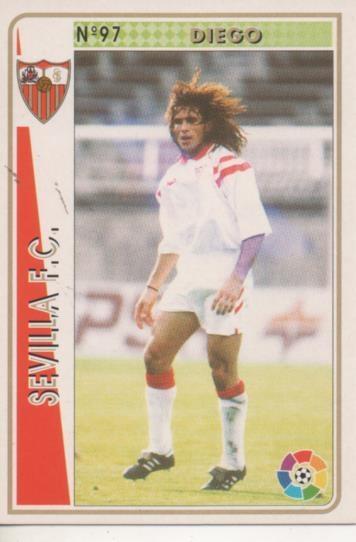 Cromo E003515: Trading Card. Las Fichas de la Liga 94-95. nº 97 Diego, Sevilla F.C. 