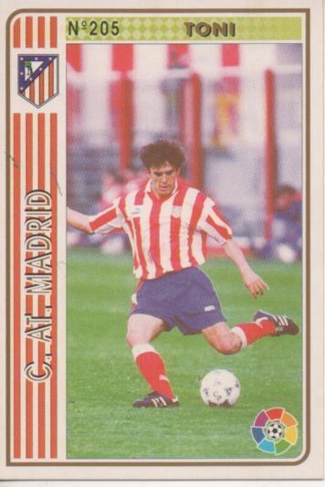 Cromo E003540: Trading Card. Las Fichas de la Liga 94-95. nº 205 Toni, C.At. Madrid