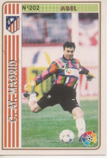 Cromo E003539: Trading Card. Las Fichas de la Liga 94-95. nº 202 Abel, C.At. Madrid