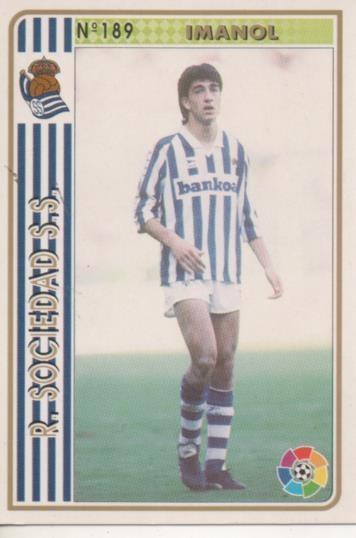 Cromo E003535: Trading Card. Las Fichas de la Liga 94-95. nº 189 Imanol, R.Sociedad S.S.