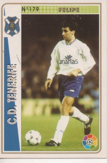 Cromo E003534: Trading Card. Las Fichas de la Liga 94-95. nº 179 Felipe, C.D Tenerife