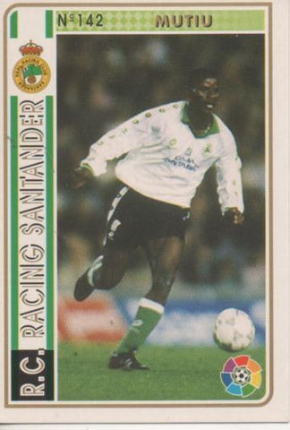 Cromo E003527: Trading Card. Las Fichas de la Liga 94-95. nº 142 Mutiu, R.C. Racing Santander 