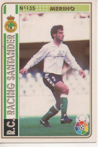 Cromo E003524: Trading Card. Las Fichas de la Liga 94-95. nº 135 Merino, R.C. Racing de Santander