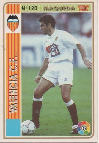 Cromo E003521: Trading Card. Las Fichas de la Liga 94-95. nº 120 Maqueda, Valencia C.F.