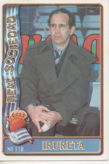 Cromo E003595: Trading Card. Las Fichas de la Liga 96-97. nº 110 Irureta, Real Sociedad