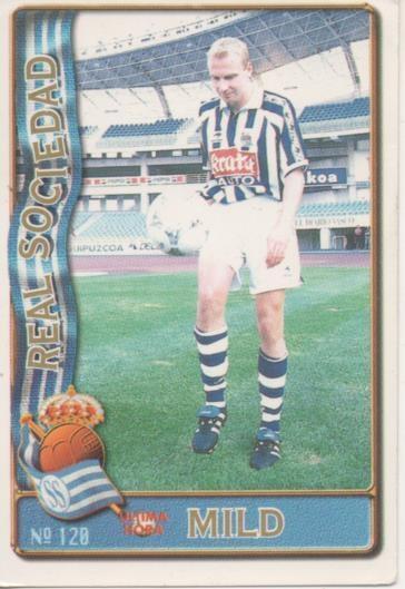 Cromo E003596: Trading Card. Las Fichas de la Liga 96-97. nº 120 "Ultima Hora" Mild, Real Sociedad