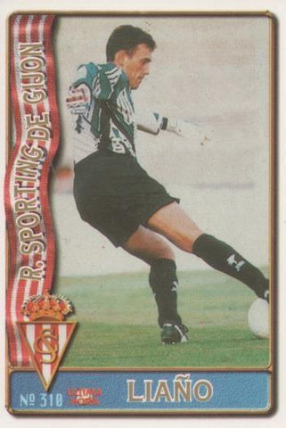 Cromo E003671: Trading Card. Las Fichas de la Liga 96-97. nº 310 "Ultima Hora" Liaño, R.Sporting de Gijón