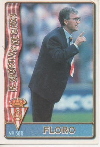 Cromo E003669: Trading Card. Las Fichas de la Liga 96-97. nº 308 Floro, R.Sporting de Gijón