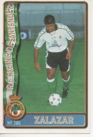 Cromo E003668: Trading Card. Las Fichas de la Liga 96-97. nº 306 Zalazar, R.C.Racing de Santander