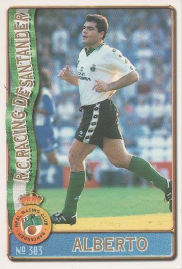 Cromo E003664: Trading Card. Las Fichas de la Liga 96-97. nº 303 Alberto, R.C. Racing de Santander