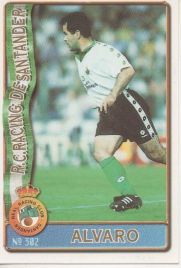 Cromo E003663: Trading Card. Las Fichas de la Liga 96-97. nº 302, alvaro, R.C. Racing de Santander