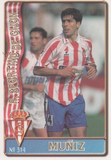 Cromo E003675: Trading Card. Las Fichas de la Liga 96-97. nº 314 Muñiz, R.Sporting de Gijón