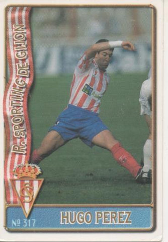 Cromo E003681: Trading Card. Las Fichas de la Liga 96-97. nº 317 Hugo Perez, R.Sporting de Gijón