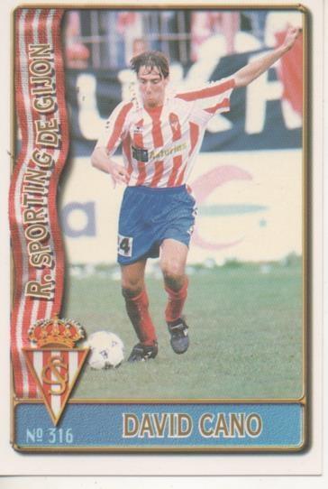 Cromo E003679: Trading Card. Las Fichas de la Liga 96-97. nº 316 David Cano, R.Sporting de Gijón