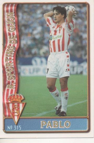 Cromo E003678: Trading Card. Las Fichas de la Liga 96-97. nº 315 Pablo, R.Sporting de Gijón