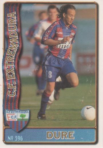 Cromo E003677: Trading Card. Las Fichas de la Liga 96-97. nº 396 Dure, C.F. Extremadura