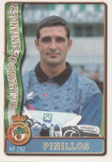 Cromo E003649: Trading Card. Las Fichas de la Liga 96-97. nº 292 Pinillos, R.C. Racing de Santander