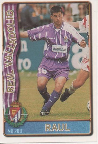 Cromo E003646: Trading Card. Las Fichas de la Liga 96-97. nº 288 Raul, R. Valladolid