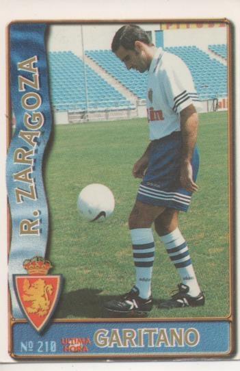 Cromo E003614: Trading Card. Las Fichas de la Liga 96-97. nº 210 "Ultima Hora" Garitano, R. Zaragoza