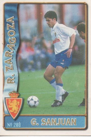 Cromo E003612: Trading Card. Las Fichas de la Liga 96-97. nº 208 G. Sanjuan, R.Zaragoza