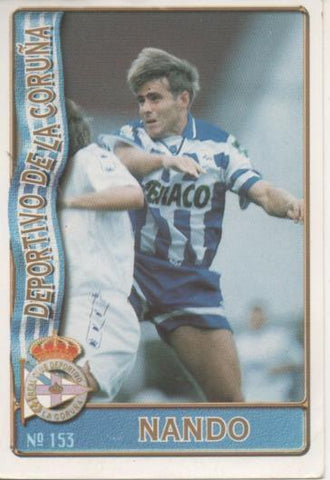 Cromo E003601: Trading Card. Las Fichas de la Liga 96-97. nº 153 Nando, Deportivo de La Coruña