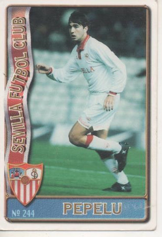 Cromo E003620: Trading Card. Las Fichas de la Liga 96-97. nº 244 Pepelu, Sevilla F.C.