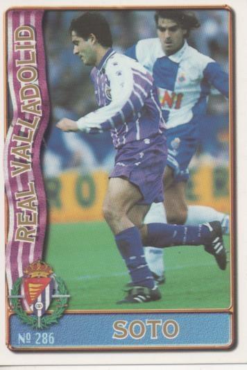 Cromo E003644: Trading Card. Las Fichas de la Liga 96-97. nº 286 Soto, R.Valladolid