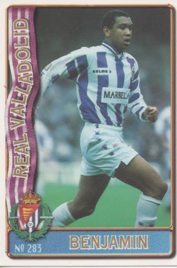 Cromo E003640: Trading Card. Las Fichas de la Liga 96-97. nº 283 Benjamin, R. Valladolid