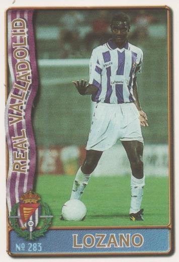 Cromo E003639: Trading Card. Las Fichas de la Liga 96-97. nº 283 Lozano, R. Valladolid