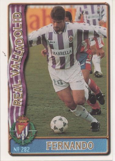 Cromo E003638: Trading Card. Las Fichas de la Liga 96-97. nº 282 Fernando, R. Valladolid