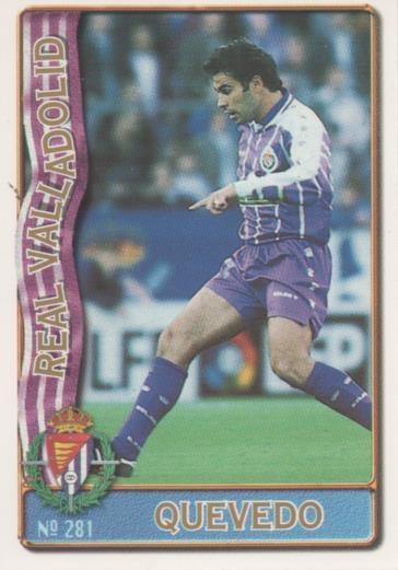 Cromo E003637: Trading Card. Las Fichas de la Liga 96-97. nº 281 Quevedo, R. Valladolid