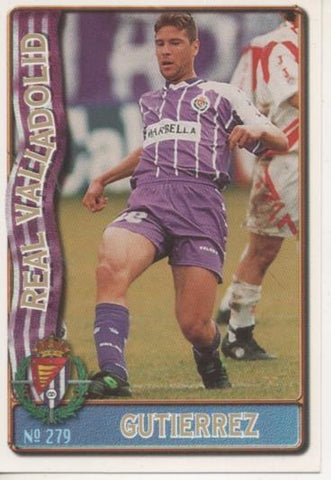 Cromo E003635: Trading Card. Las Fichas de la Liga 96-97. nº 279 Gutierrez, R. Valladolid