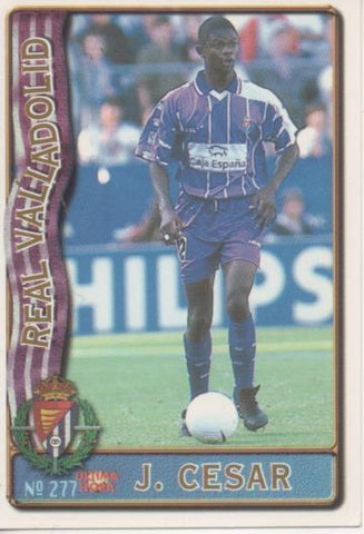 Cromo E003631: Trading Card. Las Fichas de la Liga 96-97. nº 277 "Ultima Hora" J. Cesar, R. Valladolid