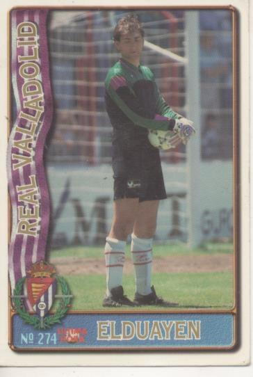 Cromo E003628: Trading Card. Las Fichas de la Liga 96-97. nº 274 "Ultima Hora" Elduayen, R. Valladolid