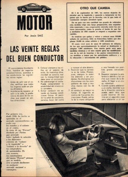 LAMINA V21164: Ferrari con mandos y volante en el centro