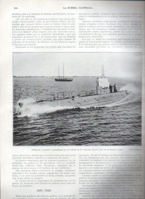 LAMINA V22414: Submarino construido por la Compañía Electric Boat