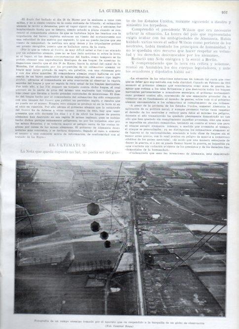 LAMINA V22409: Fotografia de un campo enemigo tomada desde un globo de observacion