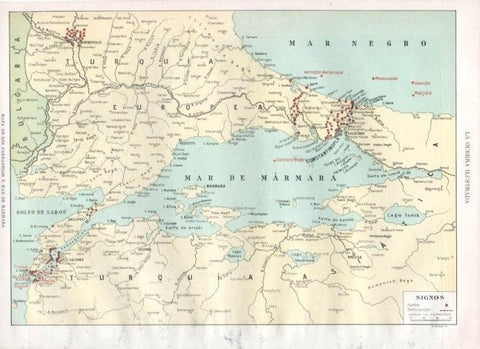LAMINA V22425: Mapa de los Dardanelos y Mar de Marmara