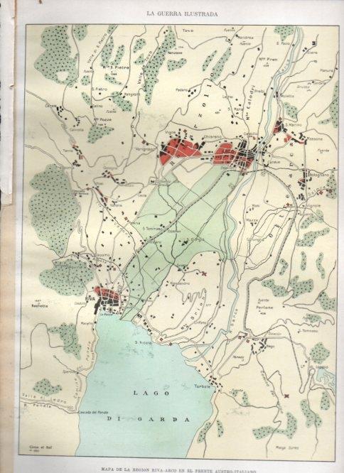 LAMINA V22424: Mapa de la regio Riva-Arco en el frene austro-italiano