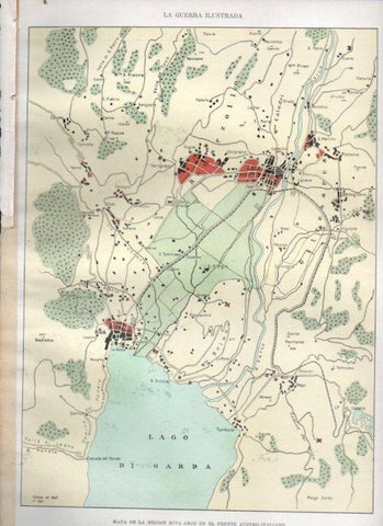 LAMINA V22424: Mapa de la regio Riva-Arco en el frene austro-italiano