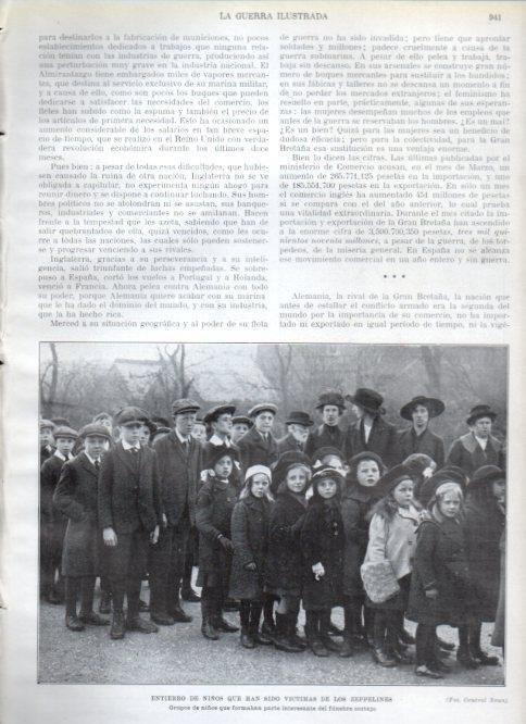 LAMINA V22401: Entierro de niños que han sido victimas de los zeppelines