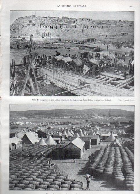 LAMINA V22379: Vista del campamento frances de Mudros en Lemos
