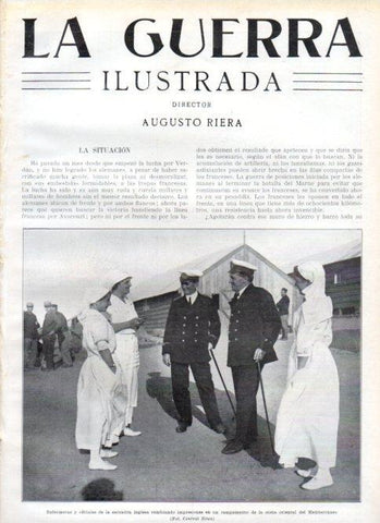 LAMINA V22377: Enfermeras y oficiales ingleses en campamento Costa oriental del Mediterraneo